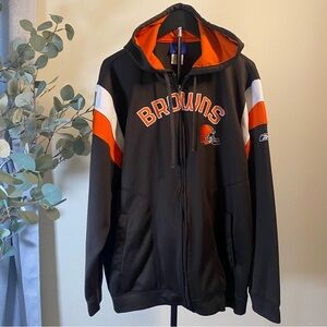NFL Black and Orange Cleveland Browns Zip-Up Hoodie